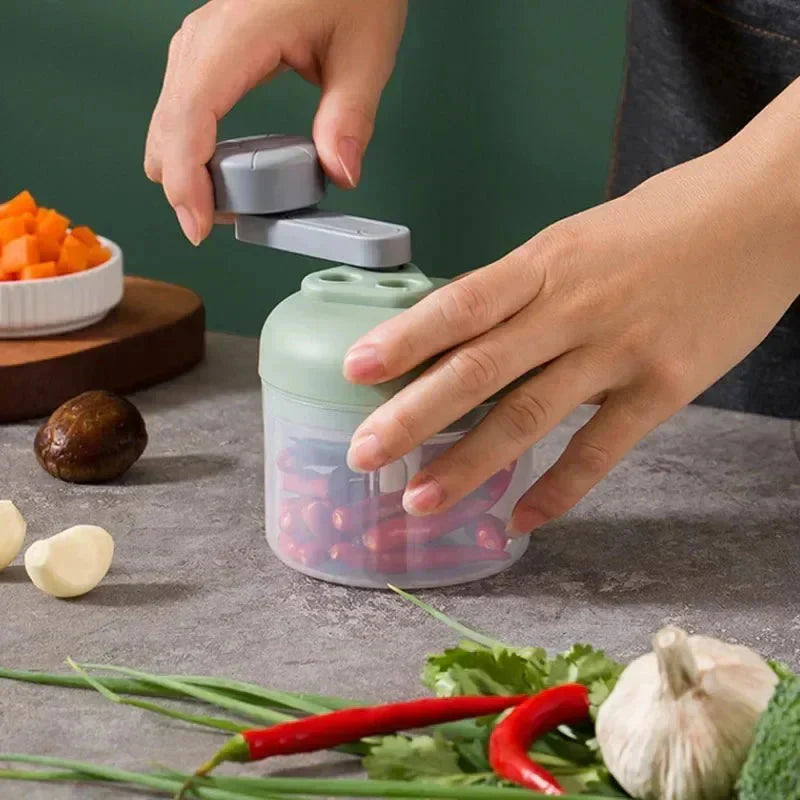 Compact Hand-Crank Food Chopper - Imagem 3