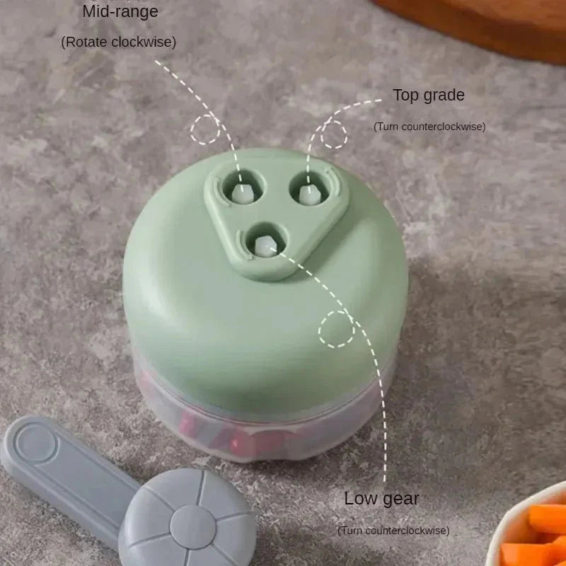 Compact Hand-Crank Food Chopper - Imagem 5