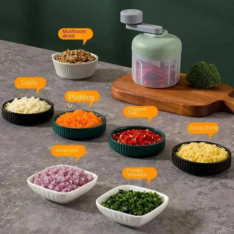 Compact Hand-Crank Food Chopper - Imagem 4