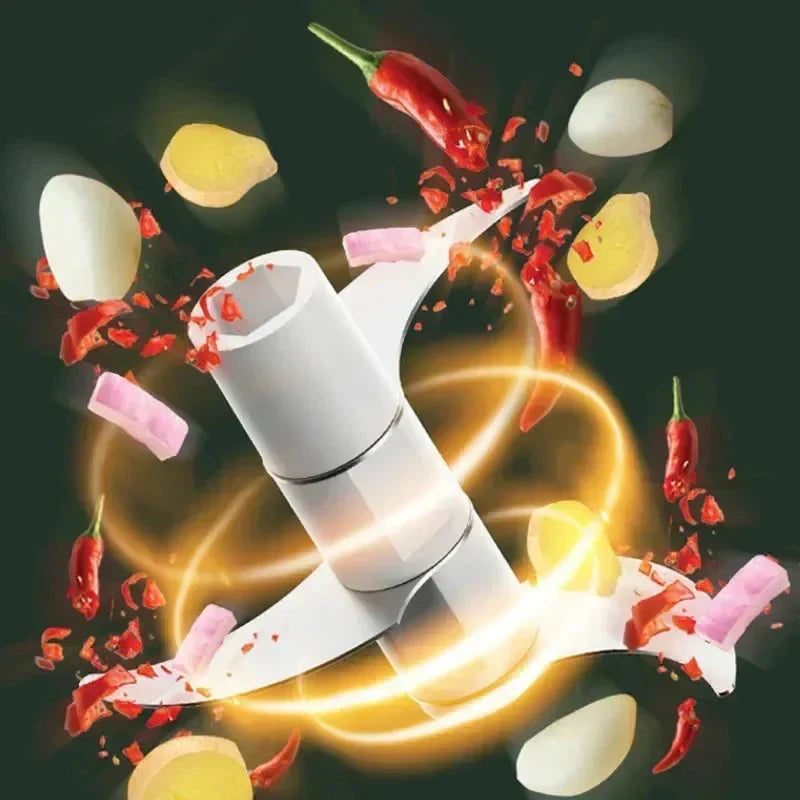 Compact Hand-Crank Food Chopper - Imagem 2